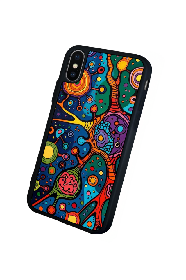 iPhone X/ XS Uyumlu Abstract Tasarımlı Glossy Premium Kılıf