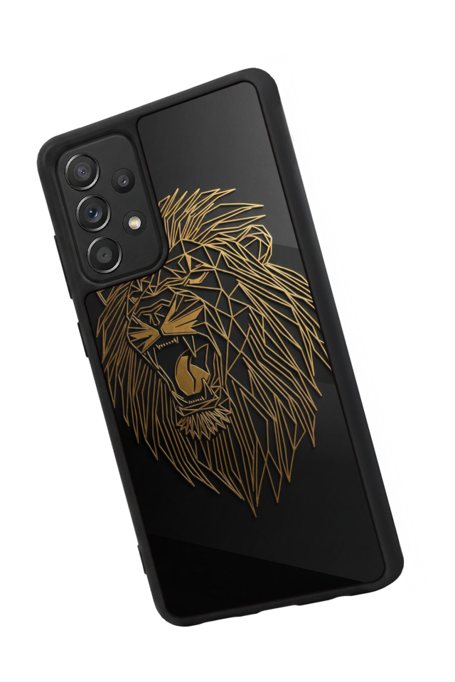 Samsung Galaxy A72 Uyumlu Aslan Tasarımlı Glossy Premium Kılıf