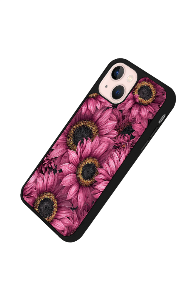 iPhone 13 Mini Uyumlu Cicek Tasarımlı Glossy Premium Kılıf