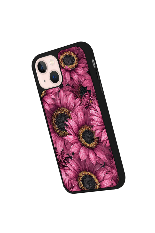 iPhone 13 Mini Uyumlu Cicek Tasarımlı Glossy Premium Kılıf