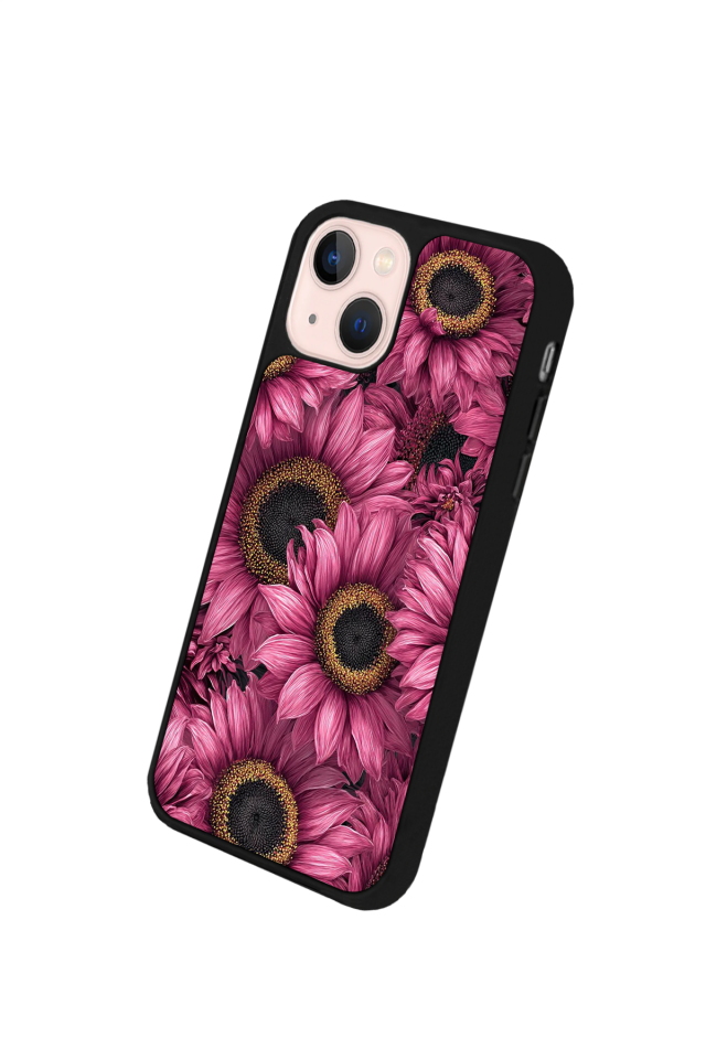 iPhone 13 Mini Uyumlu Cicek Tasarımlı Glossy Premium Kılıf