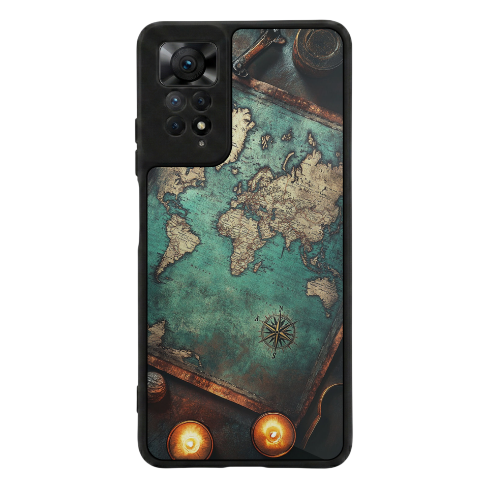 Xiaomi Redmi Note 12 Pro Uyumlu Harita Tasarımlı Glossy Premium Kılıf