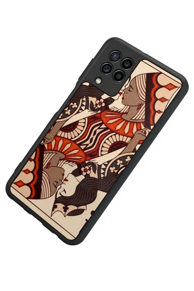 Samsung Galaxy M32 Uyumlu Kalp Love Tasarımlı Glossy Premium Kılıf