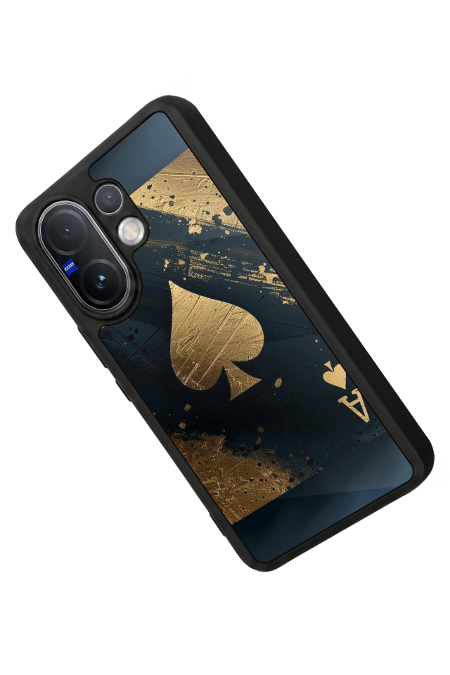 Vivo V60 Uyumlu Kart Tasarımlı Glossy Premium Kılıf
