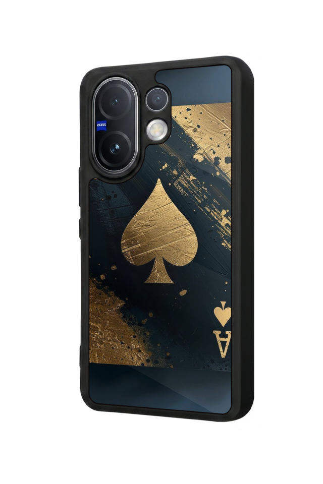 Vivo V60 Uyumlu Kart Tasarımlı Glossy Premium Kılıf