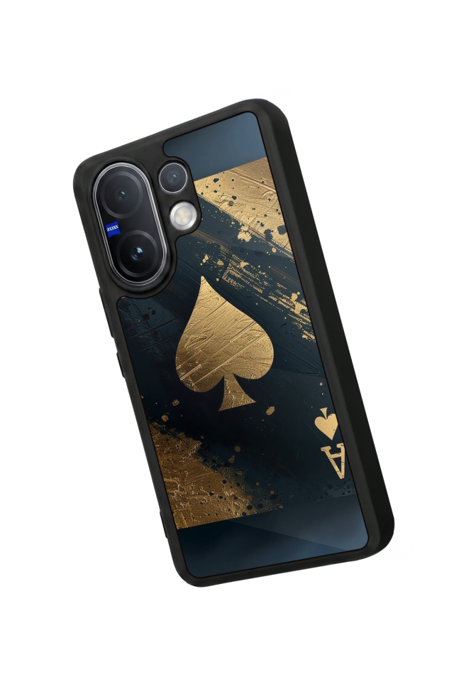Vivo V60 Uyumlu Kart Tasarımlı Glossy Premium Kılıf