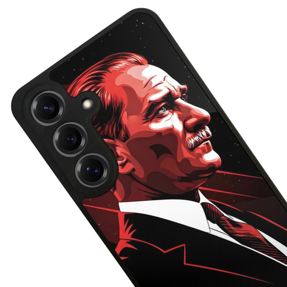 Samsung Galaxy S25 Uyumlu Mustafa Kemal Ataturk Tasarımlı Glossy Premium Kılıf