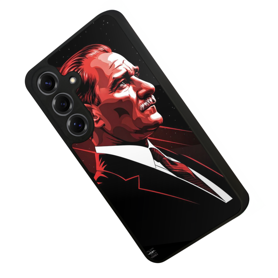 Samsung Galaxy S25 Uyumlu Mustafa Kemal Ataturk Tasarımlı Glossy Premium Kılıf