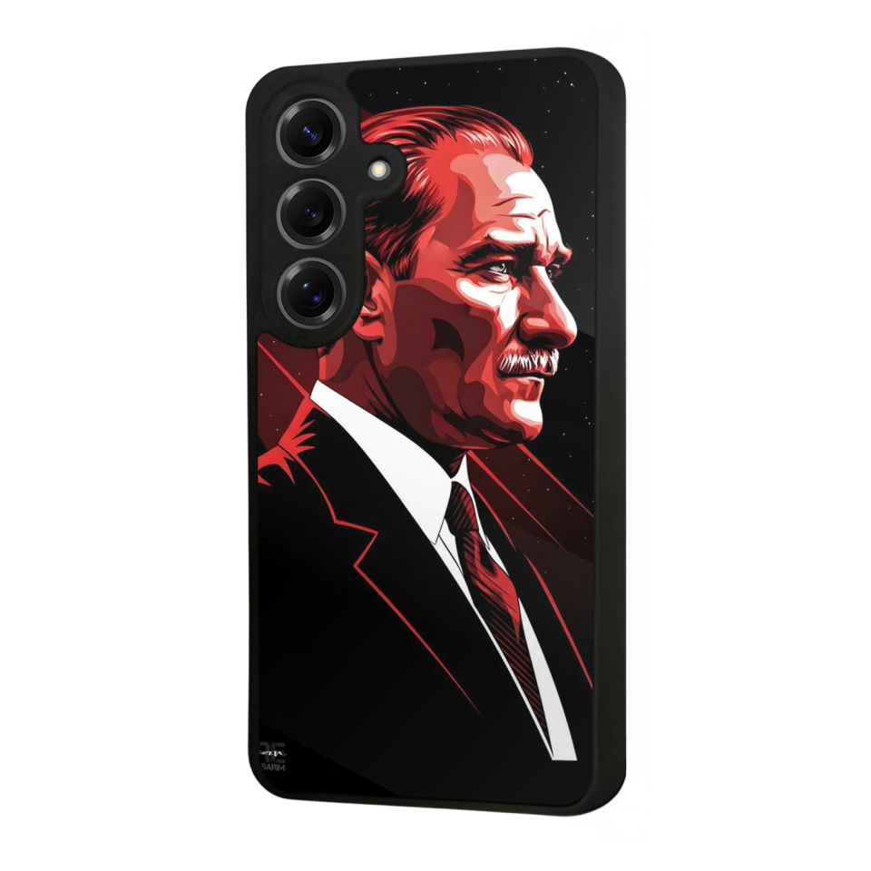 Samsung Galaxy S25 Uyumlu Mustafa Kemal Ataturk Tasarımlı Glossy Premium Kılıf