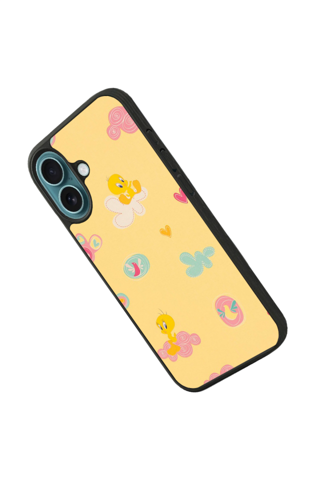 iPhone 16 Uyumlu Tweety Tasarımlı Glossy Premium Kılıf