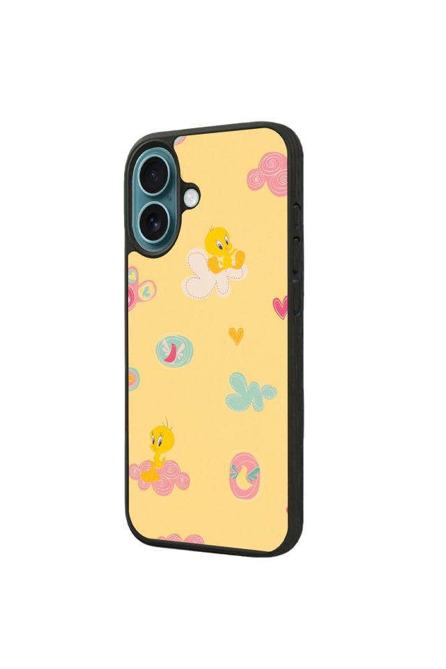 iPhone 16 Uyumlu Tweety Tasarımlı Glossy Premium Kılıf
