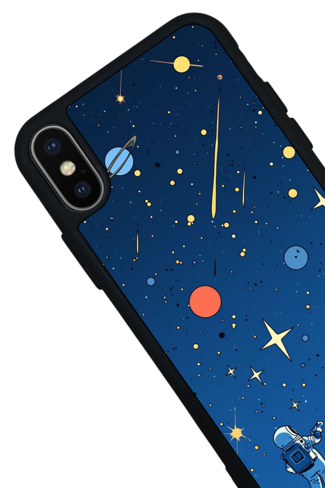 iPhone XS Max Uyumlu Uzay Tasarımlı Glossy Premium Kılıf