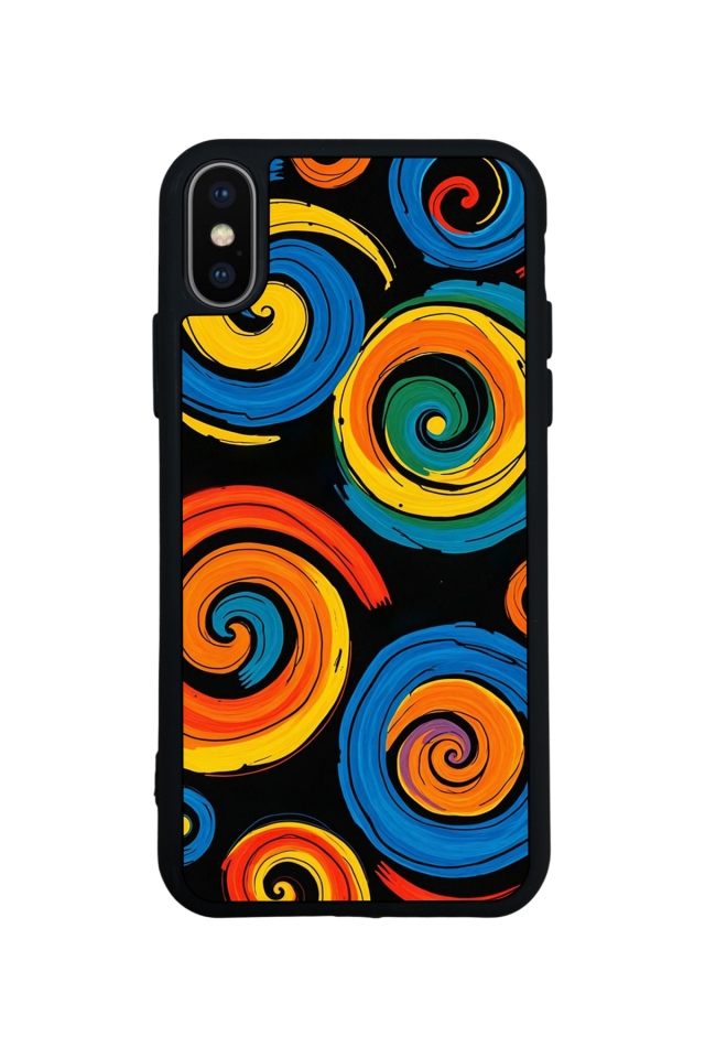 iPhone X/ XS Uyumlu Abstract Tasarımlı Glossy Premium Kılıf