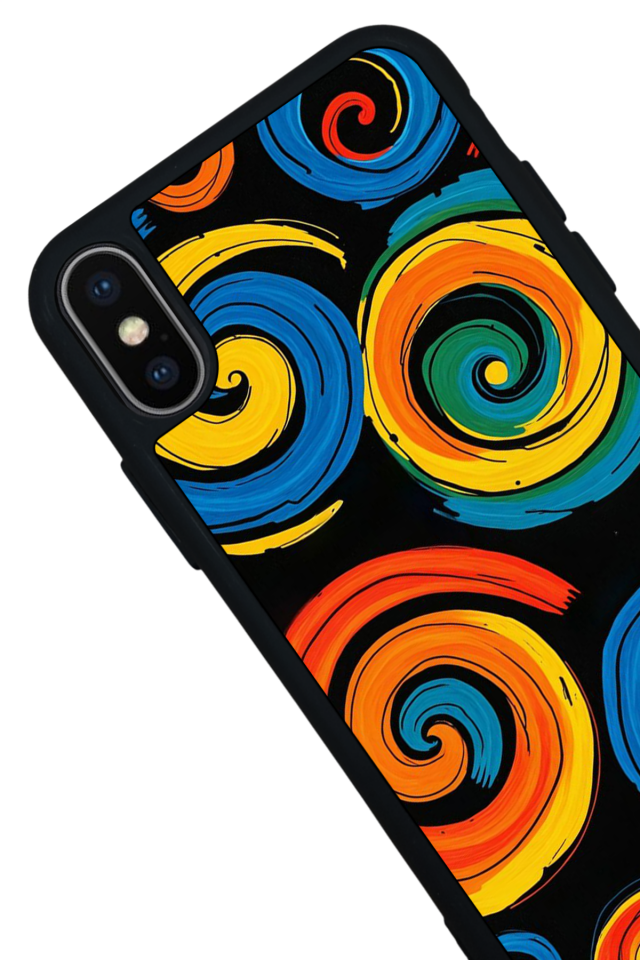 iPhone X/ XS Uyumlu Abstract Tasarımlı Glossy Premium Kılıf