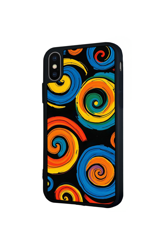 iPhone X/ XS Uyumlu Abstract Tasarımlı Glossy Premium Kılıf