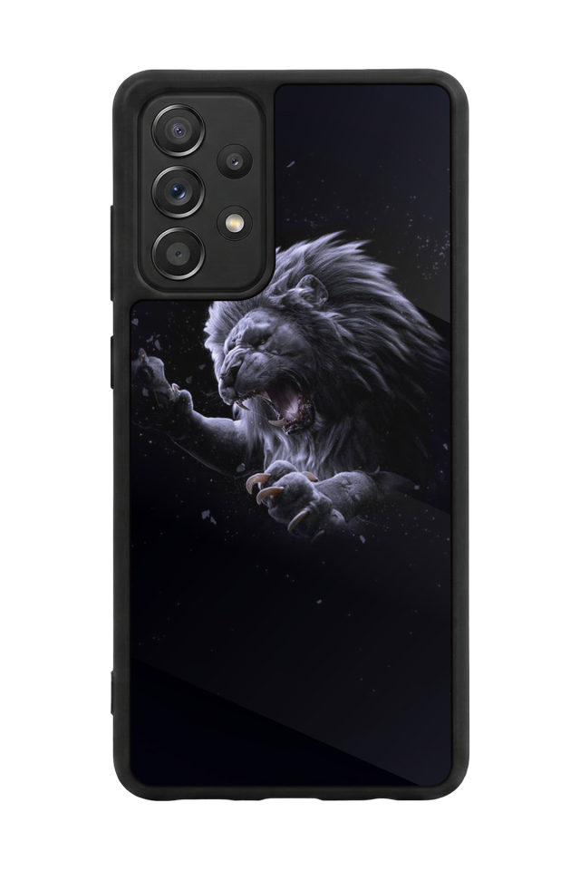 Samsung Galaxy A72 Uyumlu Aslan Tasarımlı Glossy Premium Kılıf