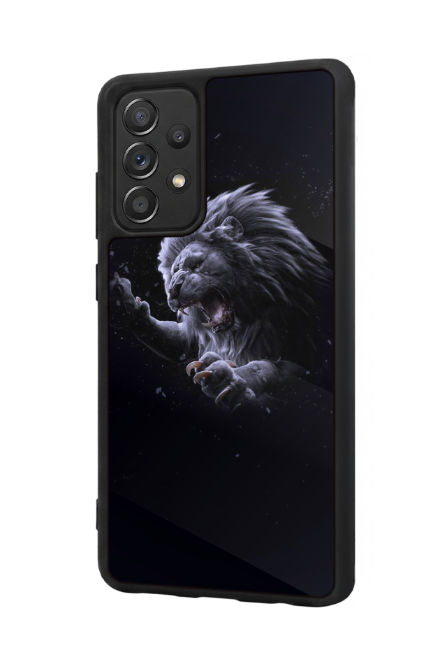 Samsung Galaxy A72 Uyumlu Aslan Tasarımlı Glossy Premium Kılıf