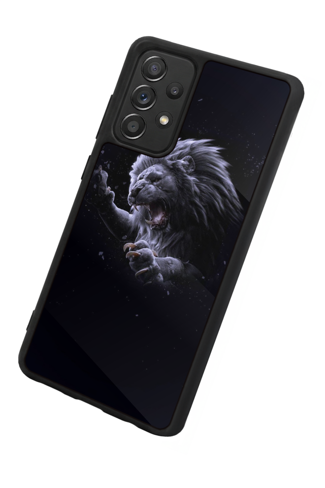 Samsung Galaxy A72 Uyumlu Aslan Tasarımlı Glossy Premium Kılıf