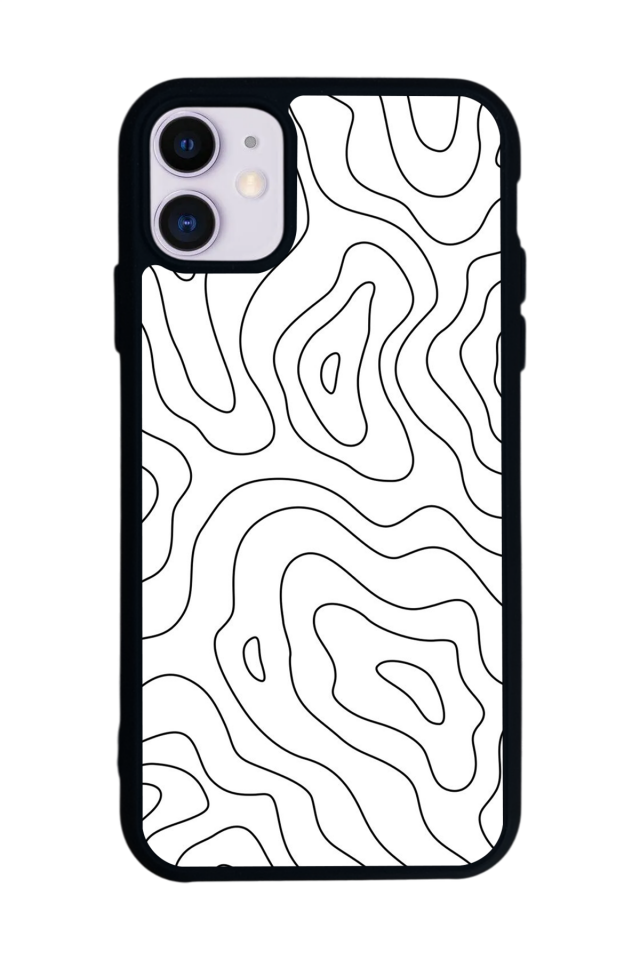 iPhone 11 Uyumlu Çizgi Sanatı Tasarımlı Glossy Premium Kılıf