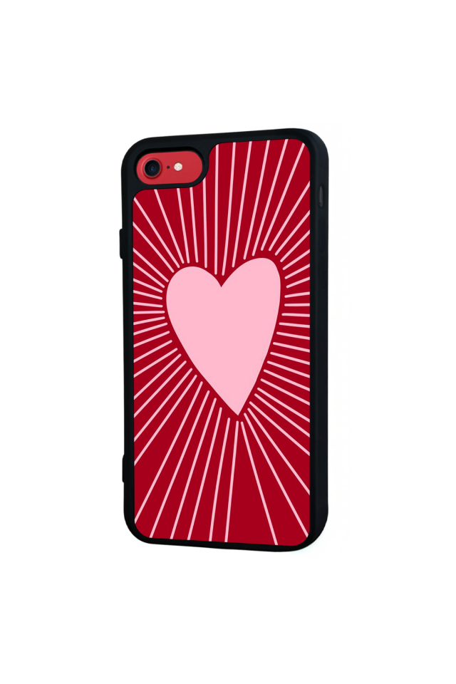 iPhone 7 Uyumlu Kalp Love Tasarımlı Glossy Premium Kılıf