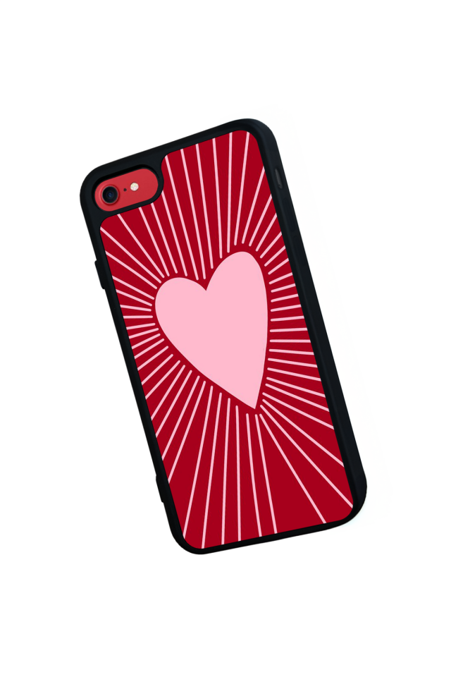 iPhone 7 Uyumlu Kalp Love Tasarımlı Glossy Premium Kılıf