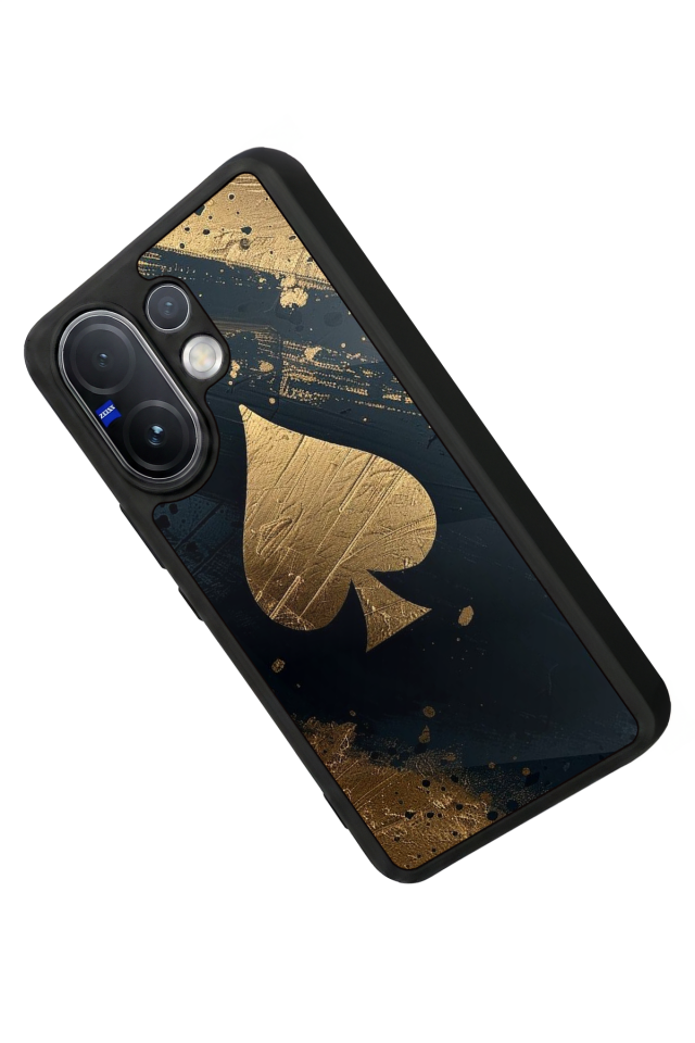 Vivo V60 Uyumlu Kart Tasarımlı Glossy Premium Kılıf