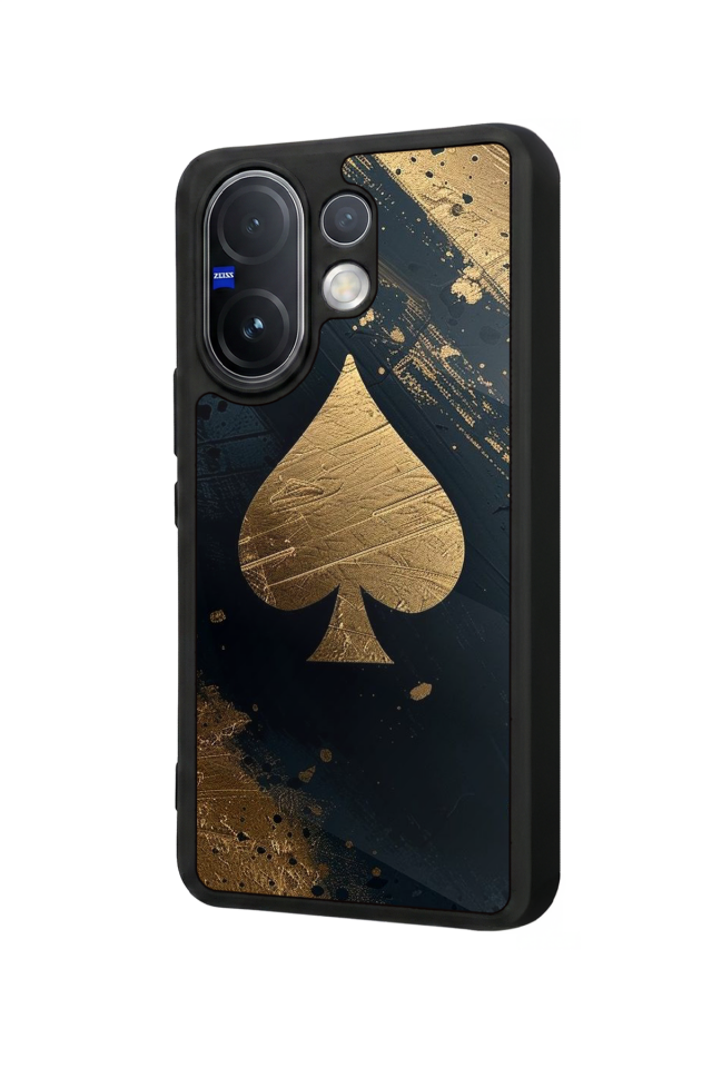 Vivo V60 Uyumlu Kart Tasarımlı Glossy Premium Kılıf