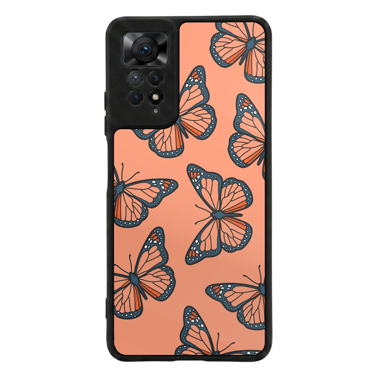 Xiaomi Redmi Note 11 Pro Uyumlu Kelebek Tasarımlı Glossy Premium Kılıf