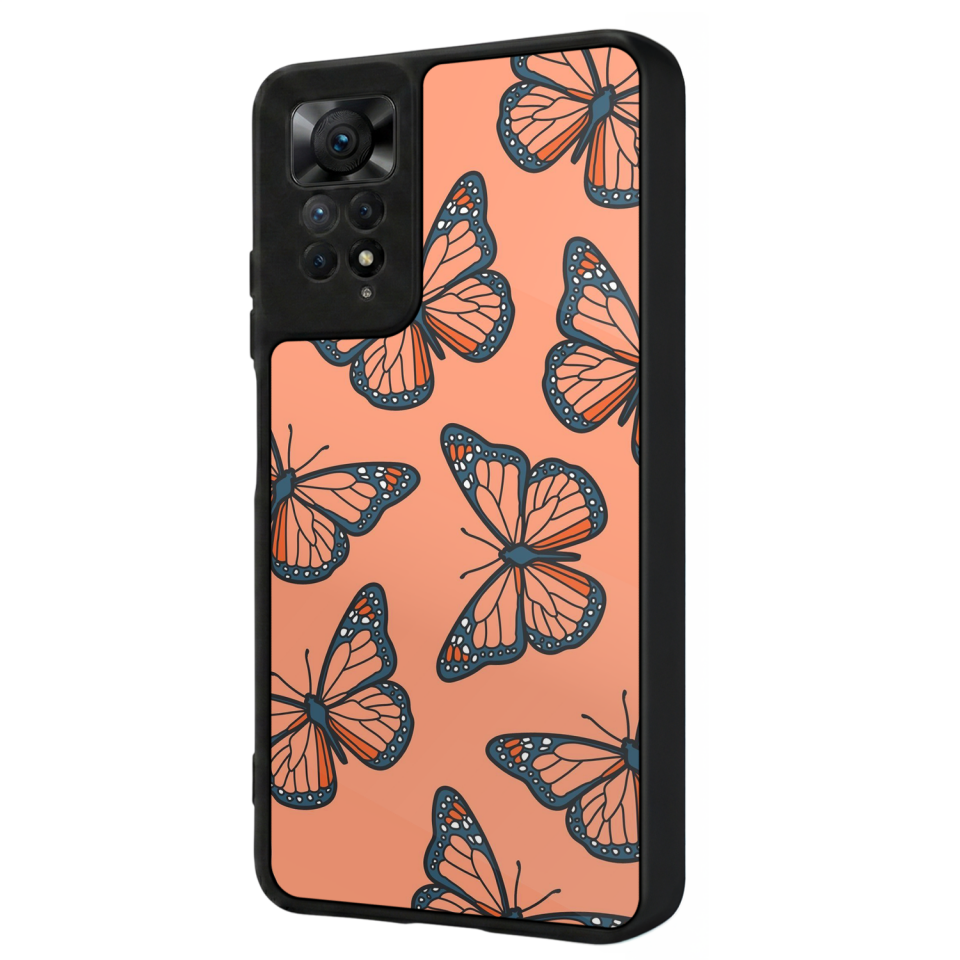 Xiaomi Redmi Note 11 Pro Uyumlu Kelebek Tasarımlı Glossy Premium Kılıf