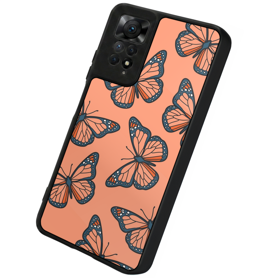 Xiaomi Redmi Note 11 Pro Uyumlu Kelebek Tasarımlı Glossy Premium Kılıf