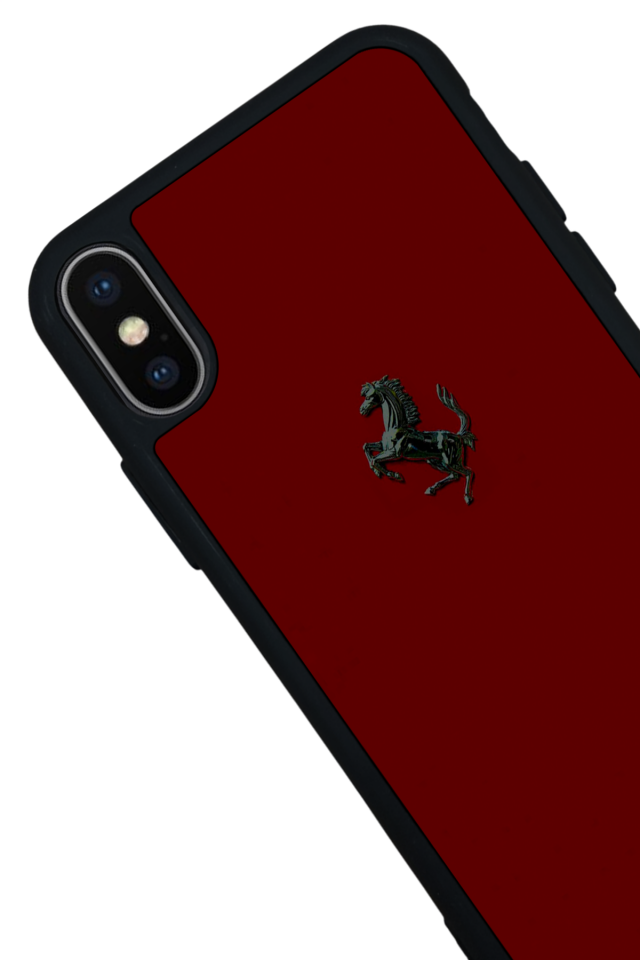 iPhone XS Max Uyumlu Kirmizi Tasarımlı Glossy Premium Kılıf
