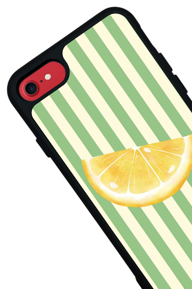 iPhone SE Uyumlu Limon Tasarımlı Glossy Premium Kılıf