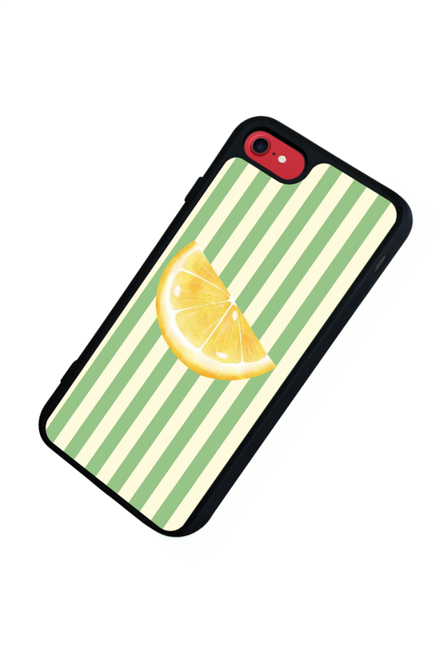 iPhone SE Uyumlu Limon Tasarımlı Glossy Premium Kılıf