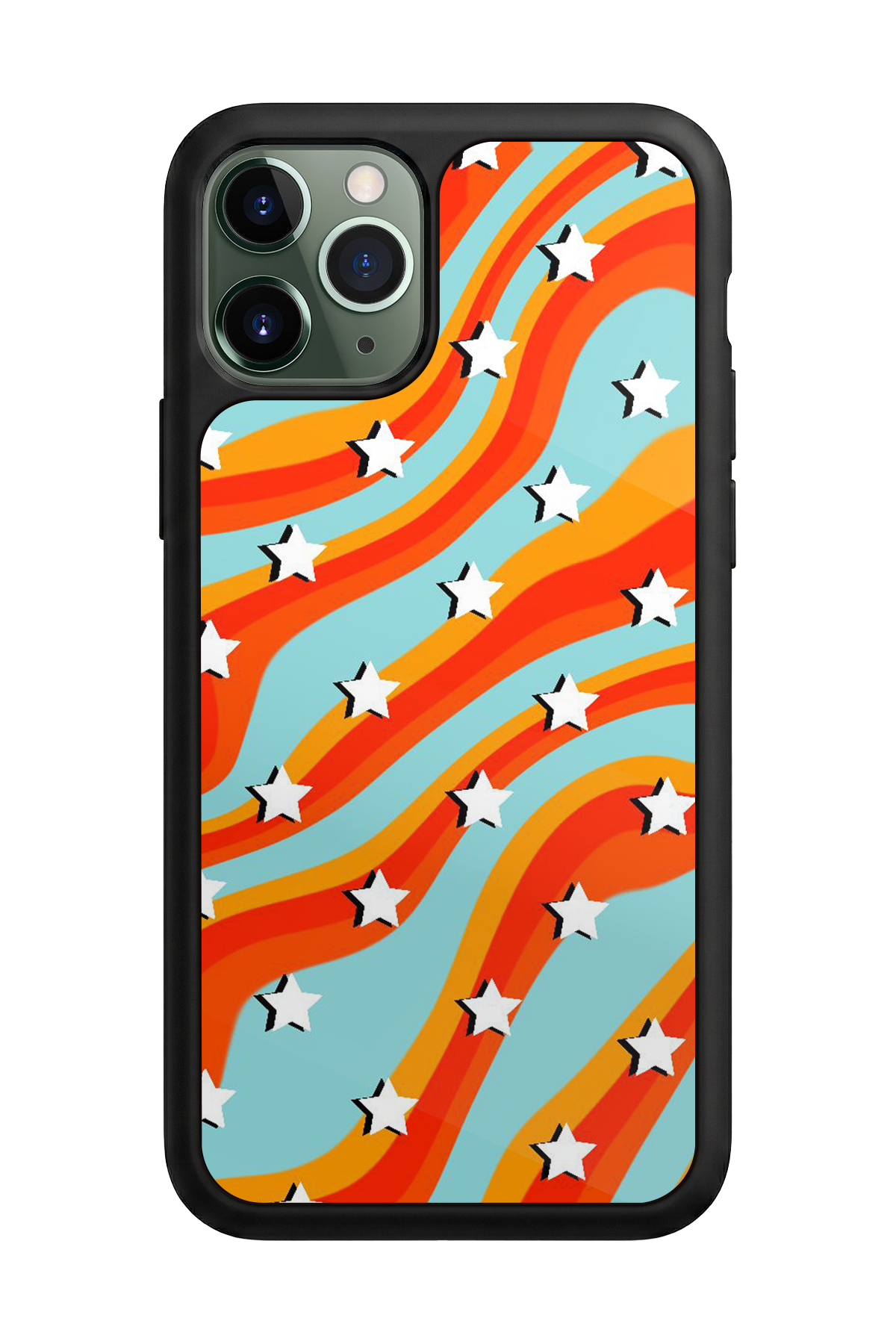 iPhone 11 Pro Max Uyumlu Retro Yildizlar Tasarımlı Glossy Premium Kılıf