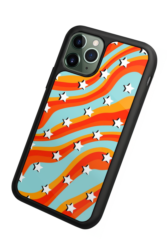 iPhone 11 Pro Max Uyumlu Retro Yildizlar Tasarımlı Glossy Premium Kılıf