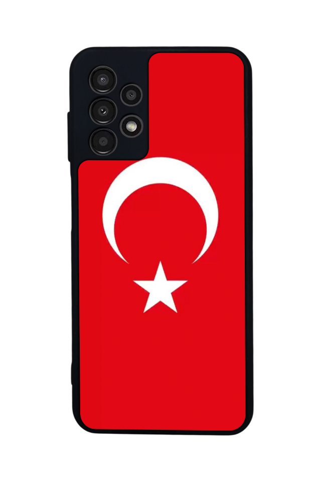 Samsung Galaxy A23 Uyumlu Türk Bayragi Tasarımlı Glossy Premium Kılıf