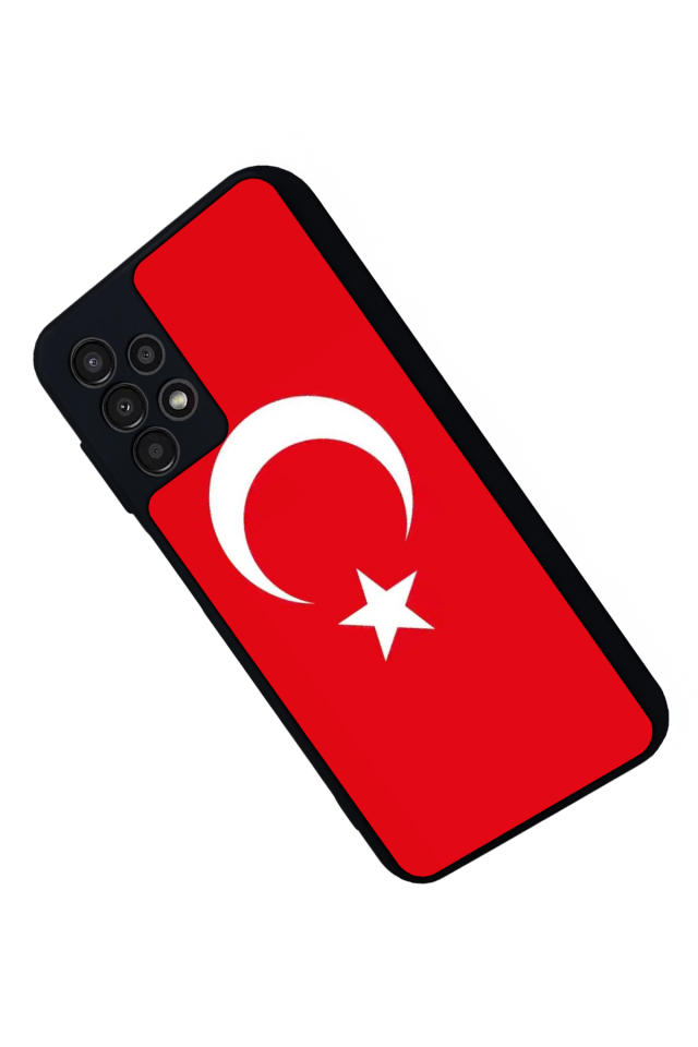 Samsung Galaxy A23 Uyumlu Türk Bayragi Tasarımlı Glossy Premium Kılıf