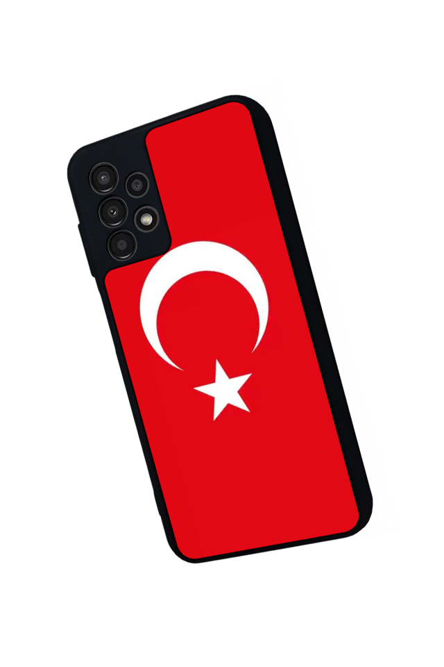 Samsung Galaxy A23 Uyumlu Türk Bayragi Tasarımlı Glossy Premium Kılıf
