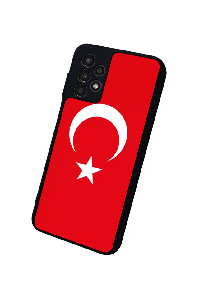 Samsung Galaxy A23 Uyumlu Türk Bayragi Tasarımlı Glossy Premium Kılıf
