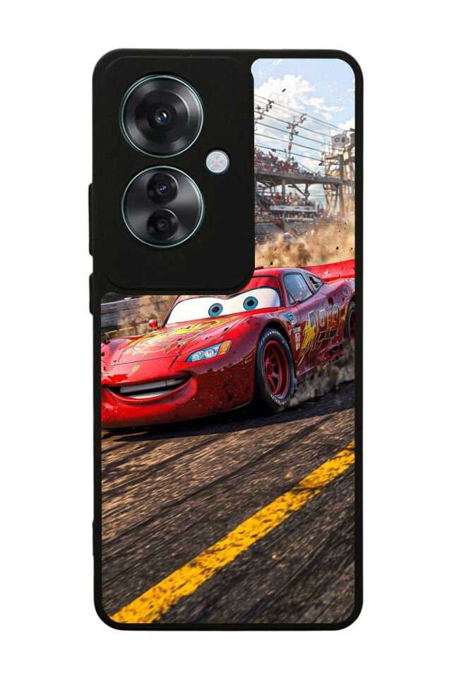 Oppo Reno 11F Uyumlu Şimsek McQueen Tasarımlı Glossy Premium Kılıf