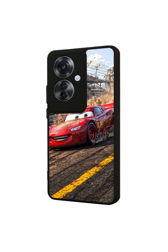 Oppo Reno 11F Uyumlu Şimsek McQueen Tasarımlı Glossy Premium Kılıf