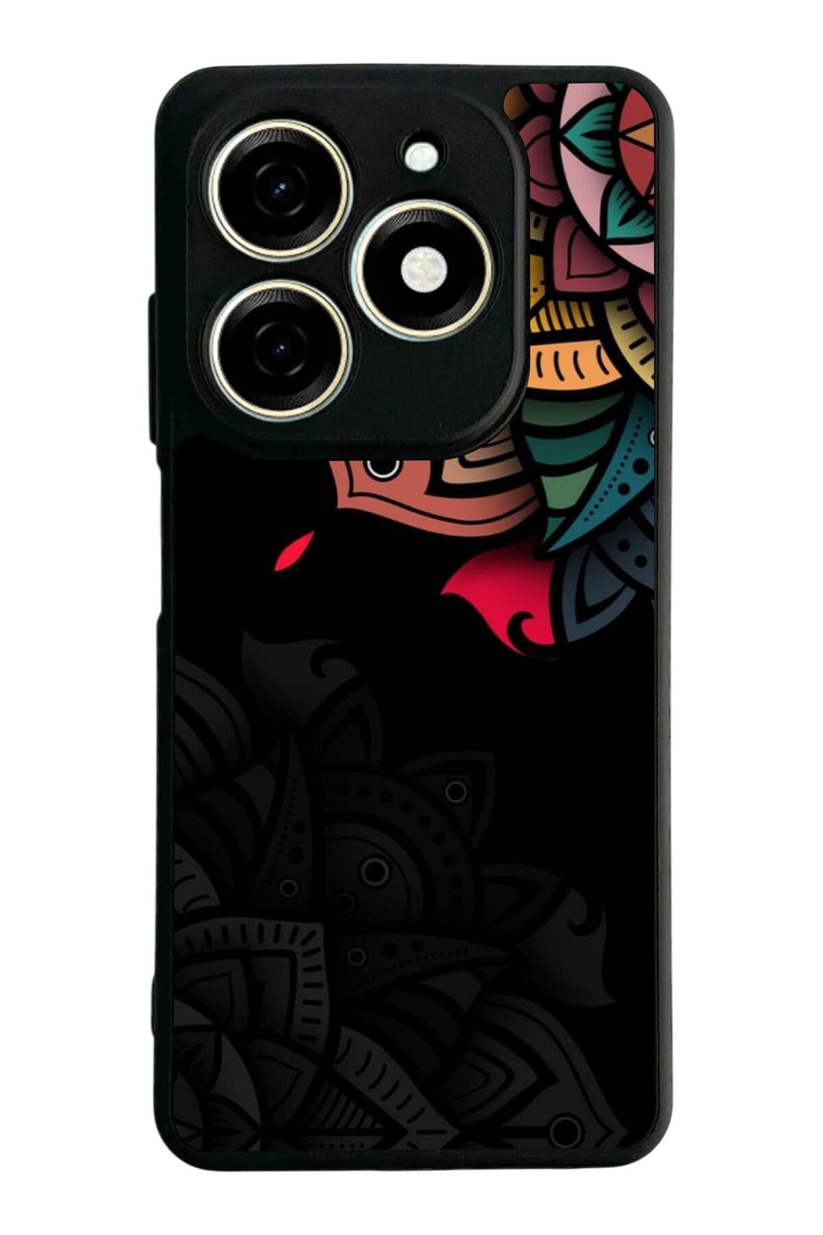 Infınıx Smart 8 Pro Uyumlu Mandala Tasarımlı Glossy Premium Kılıf