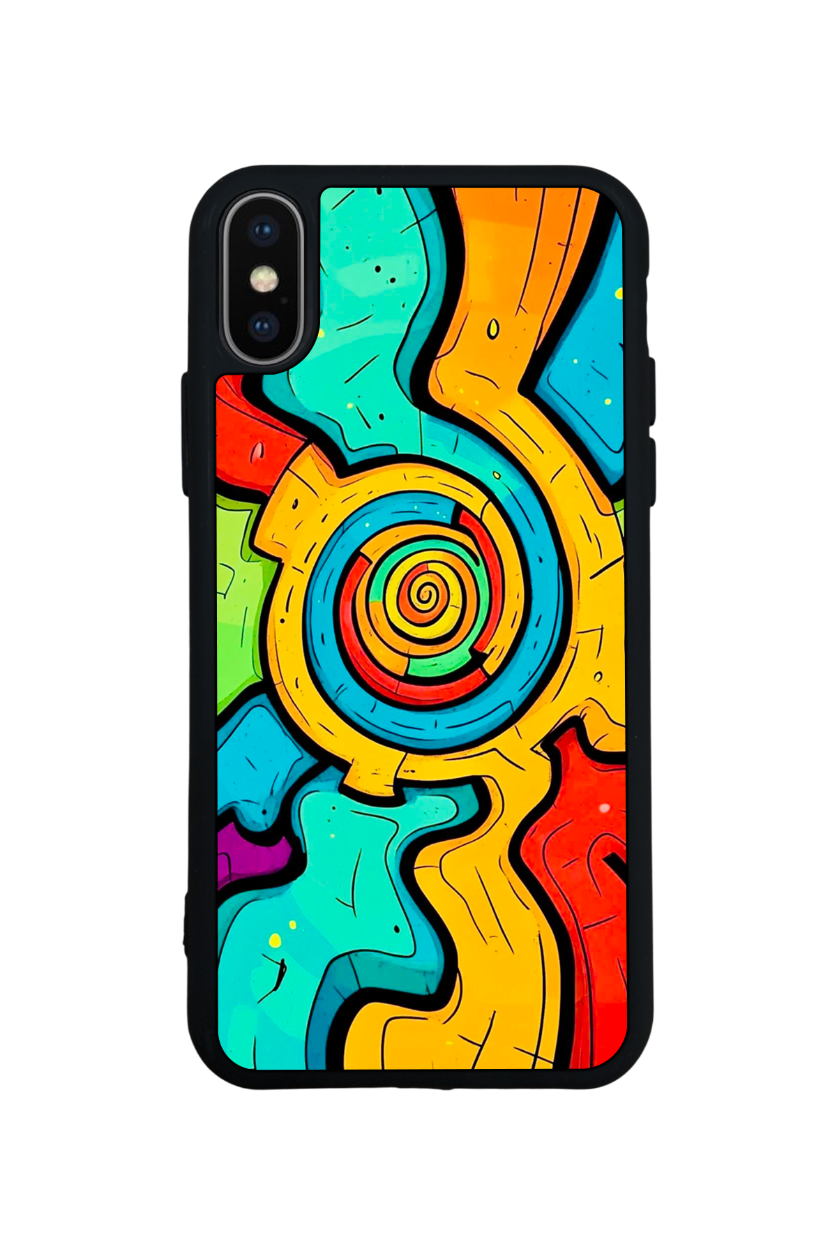 iPhone X/ XS Uyumlu Abstract Tasarımlı Glossy Premium Kılıf