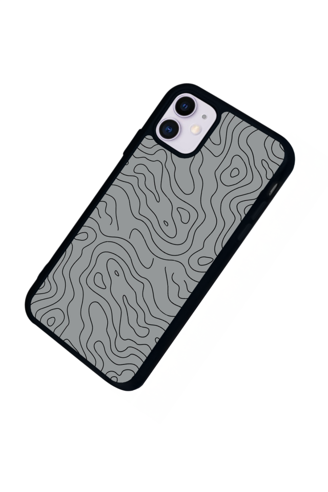 iPhone 11 Uyumlu Çizgi Sanatı Tasarımlı Glossy Premium Kılıf