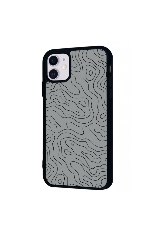 iPhone 11 Uyumlu Çizgi Sanatı Tasarımlı Glossy Premium Kılıf