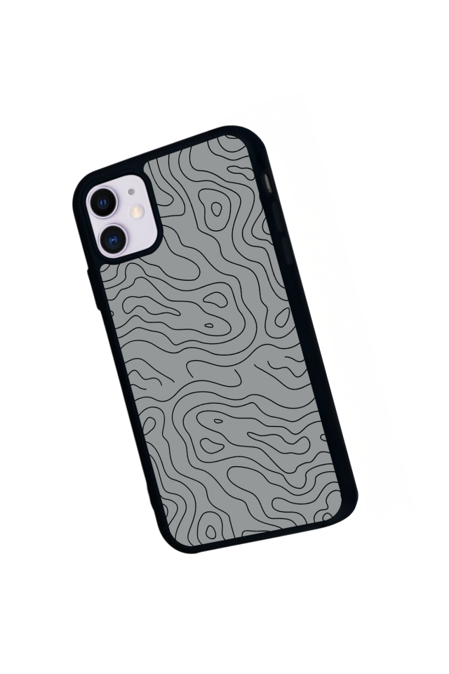 iPhone 11 Uyumlu Çizgi Sanatı Tasarımlı Glossy Premium Kılıf