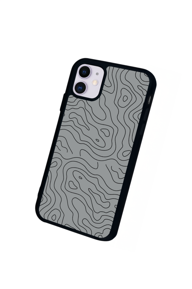 iPhone 11 Uyumlu Çizgi Sanatı Tasarımlı Glossy Premium Kılıf