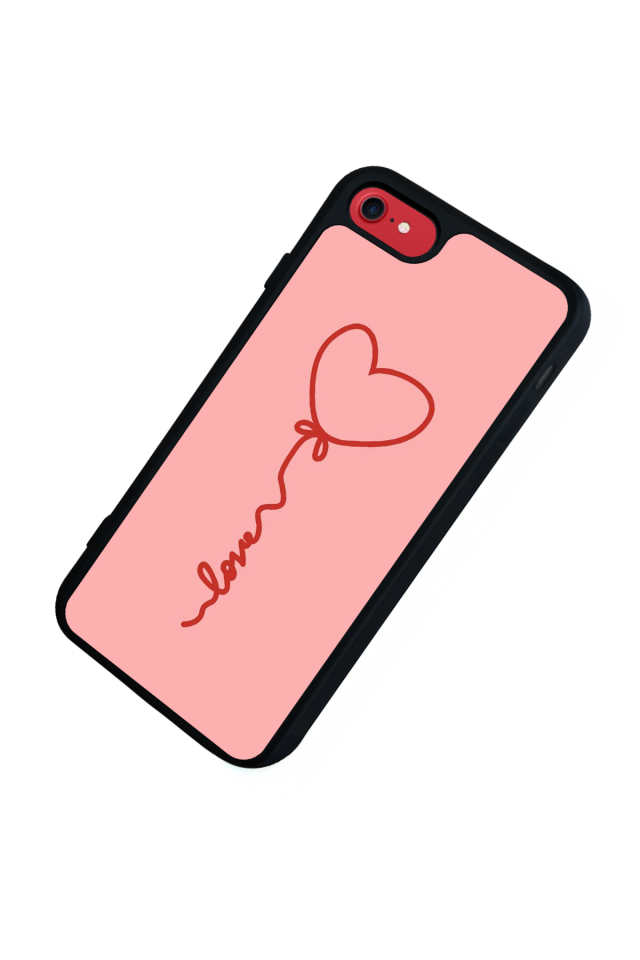 iPhone 7 Uyumlu Kalp Love Tasarımlı Glossy Premium Kılıf