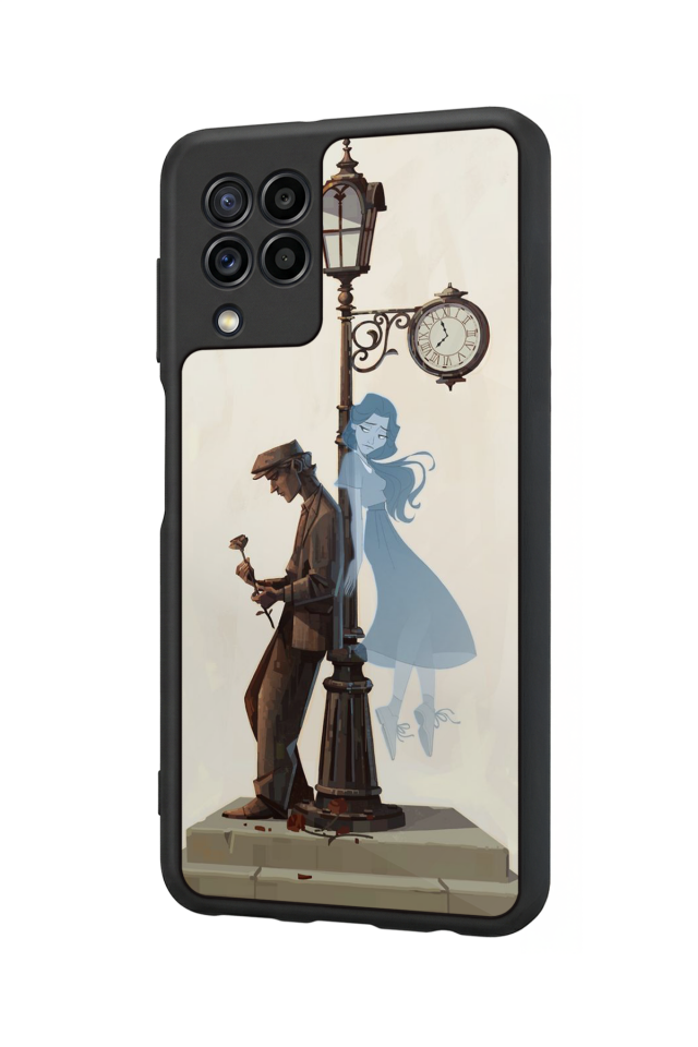 Samsung Galaxy M32 Uyumlu  Kalp Love Tasarımlı Glossy Premium Kılıf