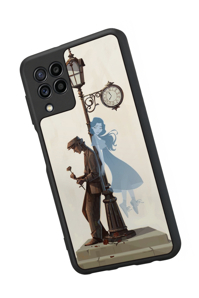 Samsung Galaxy M32 Uyumlu  Kalp Love Tasarımlı Glossy Premium Kılıf